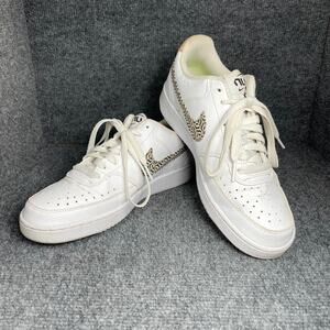 Nike Court Vision Lo Sneakers Women's 8 White United In Victory Lace Up Casual